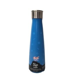 NEW Sip by Swell Chex Mix Stainless Steel Water Bottle Blue‎ 15oz